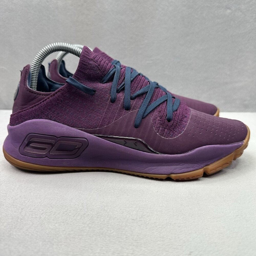 Mens Size 8.5 Under Armour Curry 4 Low Basketball Shoes Merlot 2018‎ Sneakers